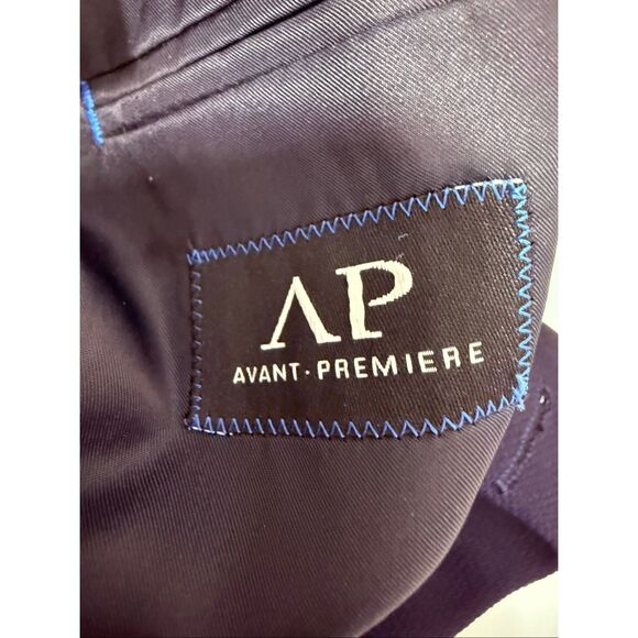 Avant Premier Men’s Wool Blend 2 Buttons Blazer Navy Blue Sz 44 EU/ 34 US* Notes - Picture 9 of 11